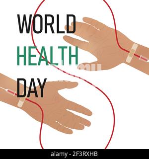 Concept de bannière de la Journée mondiale de la santé. Illustration de Vecteur