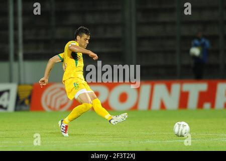 FOOTBALL - COUPE DE LA LIGUE FRANÇAISE 2012/2013 - 1ER TOUR - SCO ANGERS / FC NANTES - 07/08/2012 - PHOTO PASCAL ALLEE / DPPI - GABRIEL CICHERO (FCN) Banque D'Images