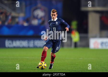 Antoine Griezmann de France lors du match de football international 2014 entre la France et l'Albanie le 14 novembre 2014 à la route de Lorient à Rennes, France. Photo Pascal allée / DPPI Banque D'Images