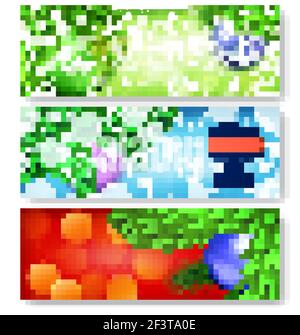 Ensemble de trois bannières avec Noël Illustration de Vecteur