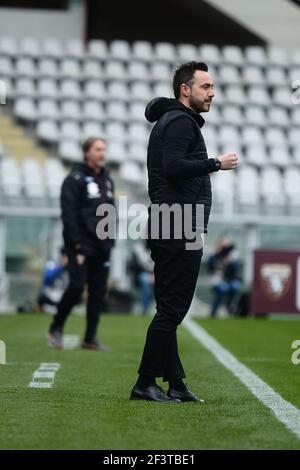 Roberto de Zerbi entraîneur en chef des États-Unis Sassuolo du FC Torino lors de la série UN match de football entre le FC Torino et les États-Unis Sassuolo. Stades sportifs autour Banque D'Images