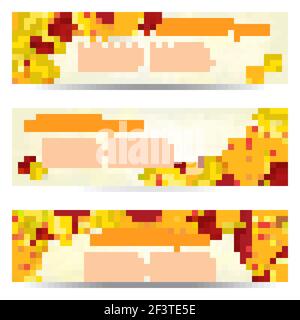 Jeu de trois bannières vectorielles Illustration de Vecteur