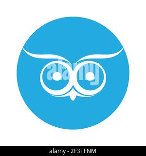 Modèle d'illustration vectoriel de logo Owl simple. Illustration de Vecteur