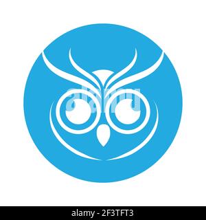 Modèle d'illustration vectoriel de logo Owl simple. Illustration de Vecteur