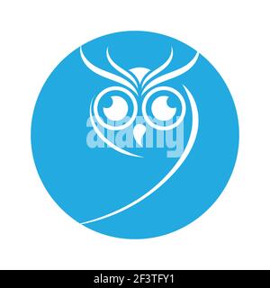 Modèle d'illustration vectoriel de logo Owl simple. Illustration de Vecteur