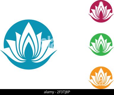 Beauté vecteur fleurs design logo icône de modèle Illustration de Vecteur