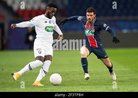 Alessandro Florenzi du PSG en action lors du match de la coupe française entre Paris Saint Germain et le LOSC Lille au Parc des Princes le 17 mars 2021 à Paris, France. Photo de David Niviere/ABACAPRESS.COM Banque D'Images