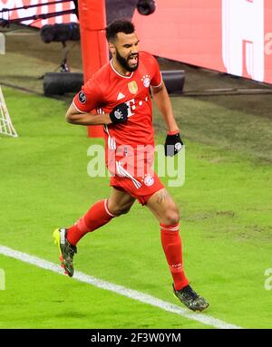 Munich, Allemagne. 17 mars 2021. Eric Maxim Choupo-Moting, du Bayern Munich, fête ses scores lors d'un match de 16 secondes de la Ligue des champions de l'UEFA entre le Bayern Munich et le Latium à Munich, en Allemagne, le 17 mars 2021. Credit: Philippe Ruiz/Xinhua/Alay Live News Banque D'Images