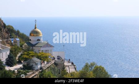 Le monastère Saint-George est situé sur le Cap Fiolent : Sébastopol, Crimée - 17 septembre 2020. Banque D'Images