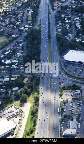 Vues aériennes de la banlieue sud de Brisbane, Australie. Banque D'Images