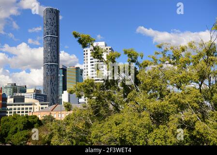 La tour Infinity dans le quartier central des affaires de Brisbane. Banque D'Images