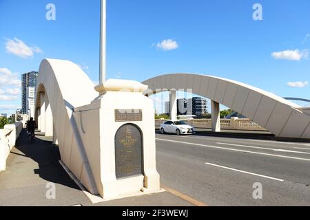 Le pont William Jolly au-dessus de la rivière Brisbane. Banque D'Images