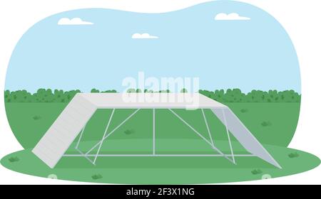 Cours obstacle pour la formation des animaux de compagnie 2D vecteur web bannière, poster Illustration de Vecteur