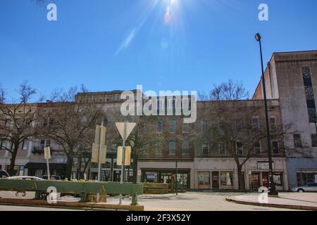 Augusta, GA USA - 02 21 21: Centre-ville Augusta, Géorgie, magasin de détail pour la location Banque D'Images