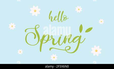 Arrière-plan Hello Spring, illustration vectorielle Illustration de Vecteur