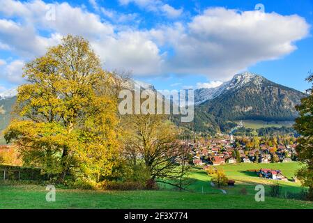 Vue d'automne à Oberstdorf Banque D'Images