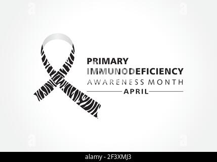Illustration vectorielle du mois de sensibilisation à l'immunodéficience primaire observé en avril Illustration de Vecteur