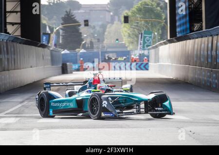 16 TURVEY Oliver (gbr), équipe de Formule E NIO, action pendant le championnat de Formule E 2018, à Rome, Italie, du 14 au 15 avril - photo Gregory Lenmand / DPPI Banque D'Images