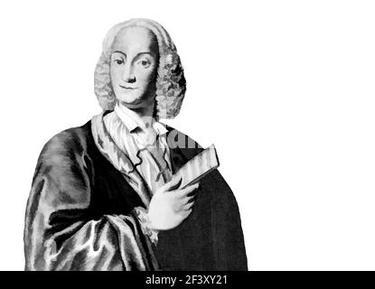 Antonio Lucio Vivaldi, 1678 – 1741, compositeur baroque italien, violoniste virtuose Banque D'Images