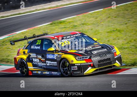 20 DUPONT Denis (bel), Comtoyou Racing, Audi RS3 LMS, action lors des essais mondiaux de voitures de tourisme de la FIA WTCR 2018 à Barcelone, Espagne, du 28 au 29 mars - photo François Flamand / DPPI. Banque D'Images