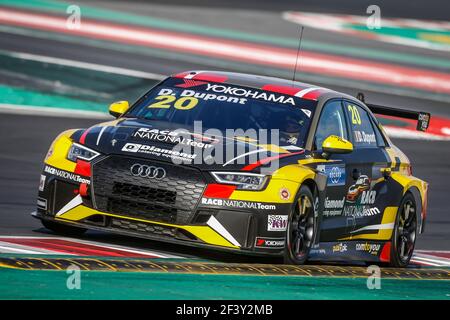 20 DUPONT Denis (bel), Comtoyou Racing, Audi RS3 LMS, action lors des essais mondiaux de voitures de tourisme de la FIA WTCR 2018 à Barcelone, Espagne, du 28 au 29 mars - photo François Flamand / DPPI. Banque D'Images