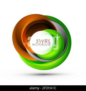Les lignes en spirale tourbillon vecteur 3d abstract background. Les lignes en spirale tourbillon vecteur 3d abstract background. Vector illustration Illustration de Vecteur