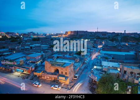 L'Irak, Kurdistan, Erbil, en regardant vers la citadelle de la vieille ville Banque D'Images