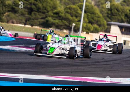 23 COLLE Caio, F4 FFSA Academy, 28 GHIRETTI Alessandro, F4 FFSA Academy action pendant le championnat français de circuit de la FFSA GT 2018, du 12 au 14 octobre au castellet, France - photo Thomas Fenetre / DPPI Banque D'Images