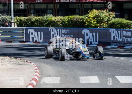 39 PALOU Alex (ESP), Grand Prix Hitech, F3 FIA European Championship, action pendant le Grand Prix de Pau 11, France du 13 au 2018 mai à Pau ville - photo Marc de Mattia / DPPI Banque D'Images