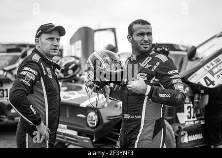 314 AL RAJHI YAZEED (SAU), GOTTSCHALK TIMO (DEU) Legende, MINI, auto, voiture, portrait pendant le Dakar 2018, scrutateurs, vérifications, Pérou, du 3 au 6 janvier - photo Florent Gooden / DPPI Banque D'Images