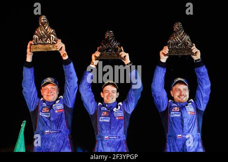 500 NIKOLAEV EDUARD (RUS) LEGENDE, YAKOVLEV EVGENY (RUS), RYBAKOV VLADIMIR (RUS), KAMAZ, CAMION, Truck, pendant le Dakar 2018, Finish, Podium Cordoba, Argentine, janvier 20 - photo Florent Gooden / DPPI Banque D'Images