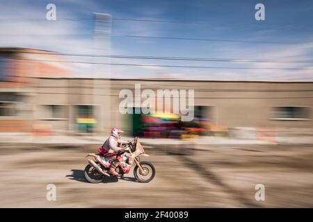 31 ESPANA MUNOZ CRISTIAN (ET), GASGAS, moto, action pendant le Dakar 2018, Stage 7 la Paz à Uyuni, Bolivie, janvier 13 - photo Antonin Vincent / DPPI Banque D'Images