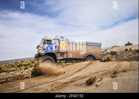 500 NIKOLAEV EDUARD (RUS) LEGENDE, YAKOVLEV EVGENY (RUS), RYBAKOV VLADIMIR (RUS), KAMAZ, CAMION, Truck, action pendant le Dakar 2018, Stage 8 Uyuni à Tupiza, Bolivie, janvier 14 - photo DPPI Banque D'Images