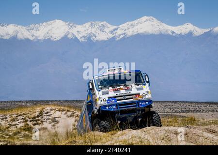 500 NIKOLAEV EDUARD (RUS) LEGENDE, YAKOVLEV EVGENY (RUS), RYBAKOV VLADIMIR (RUS), KAMAZ, CAMION, Truck, action pendant le Dakar 2018, Stage 10 Salta à Belen, Argentine, janvier 16 - photo Eric Vargiolu / DPPI Banque D'Images