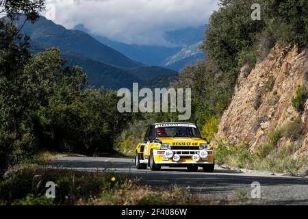 17 CHIUSSE Paul (fra), SZYS Solenne (fra), Renault R5 Turbo, action pendant le Tour de Corse historique 2018 du 8 au 13 octobre en Corse, France - photo Florent Gooden / DPPI Banque D'Images