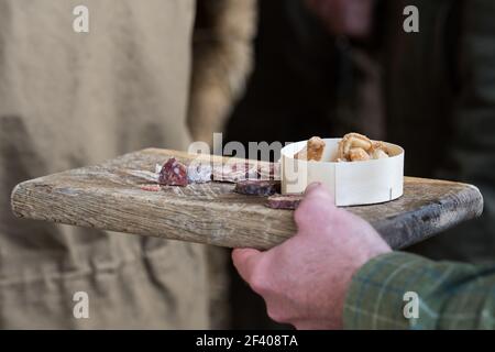 Elevenses sur le terrain Banque D'Images