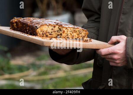 Elevenses sur le terrain Banque D'Images