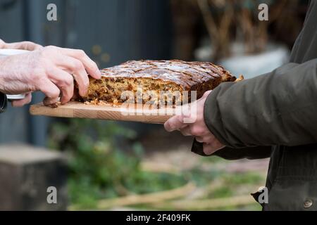 Elevenses sur le terrain Banque D'Images