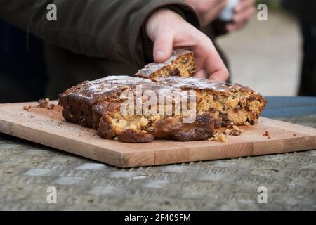 Elevenses sur le terrain Banque D'Images