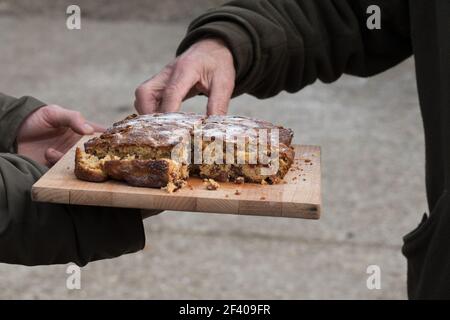 Elevenses sur le terrain Banque D'Images