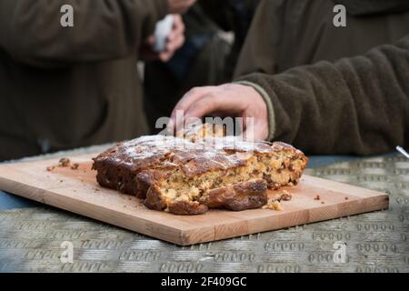 Elevenses sur le terrain Banque D'Images