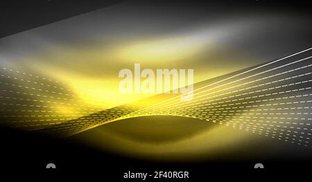 Bon effet de lumière, des lignes droites sur glowing neon brillant fond sombre. Idée de la technologie de l'énergie. Bon effet de lumière, des lignes droites sur glowing neon brillant fond sombre. Idée de la technologie de l'énergie. Vector illustration Illustration de Vecteur