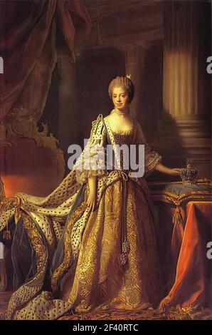 Allan Ramsay - Portrait de la reine Charlotte 1762 Banque D'Images