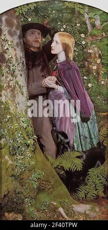 Arthur Hughes - engagement long 1859 Banque D'Images