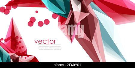 Cristaux de verre de couleur sur fond blanc, composition abstraite géométrique avec pierres gemmes de verre et espace de copie, modèle d'arrière-plan. Cristaux de verre de couleur vectorielle sur fond blanc, composition abstraite géométrique avec pierres précieuses en verre et espace de copie, modèle d'arrière-plan Illustration de Vecteur