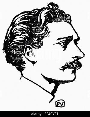 Félix Vallotton - Portrait écrivain français Victor Barrucand 1900 Banque D'Images