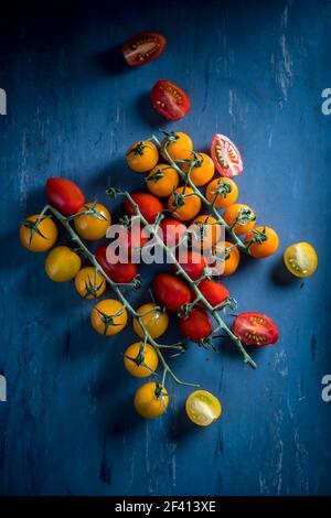 Tomates cerises Heritage Banque D'Images