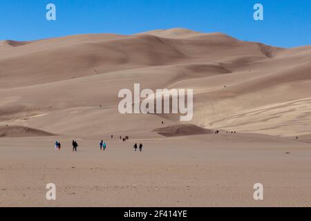 Parc national de Great Sand Dunes et réserve un parc national américain dans le Colorado. Le parc contient les dunes de sable les plus hautes d'Amérique du Nord Banque D'Images