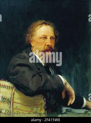 Ilya Repin - écrivain de portrait Aleksey Konstantinovich Tolstoy 1896 Banque D'Images