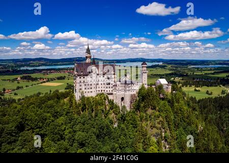 Le château de Neuschwanstein Alpes bavaroises Allemagne Banque D'Images